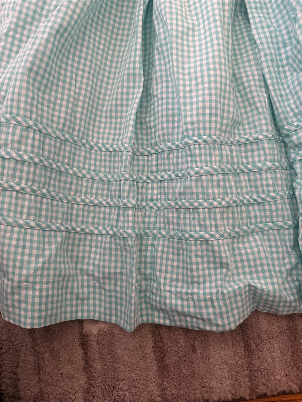 Swede California Cottage core Gingham Green & White Picnic SZ XXSmall Waist 22” - Picture 2 of 5